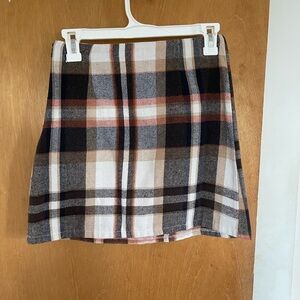 SHEIN Checkered Mini Skirt - Black, Brown, White